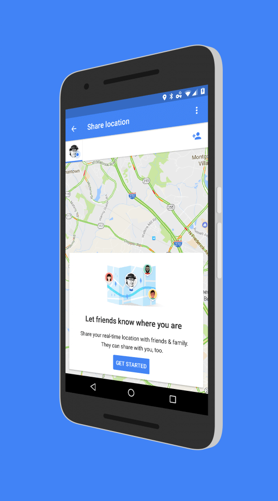 google maps location sharing