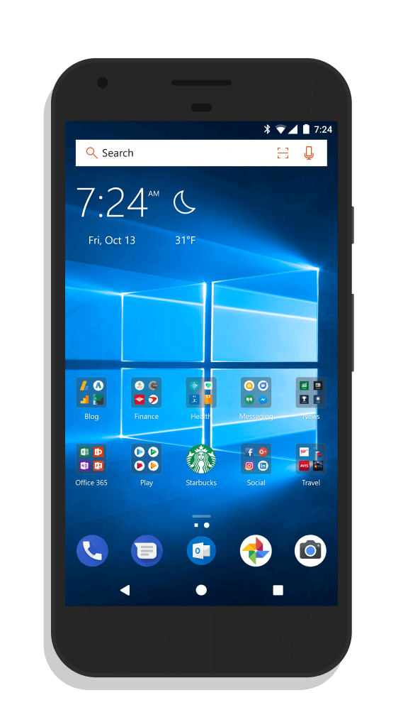 microsoft launcher android